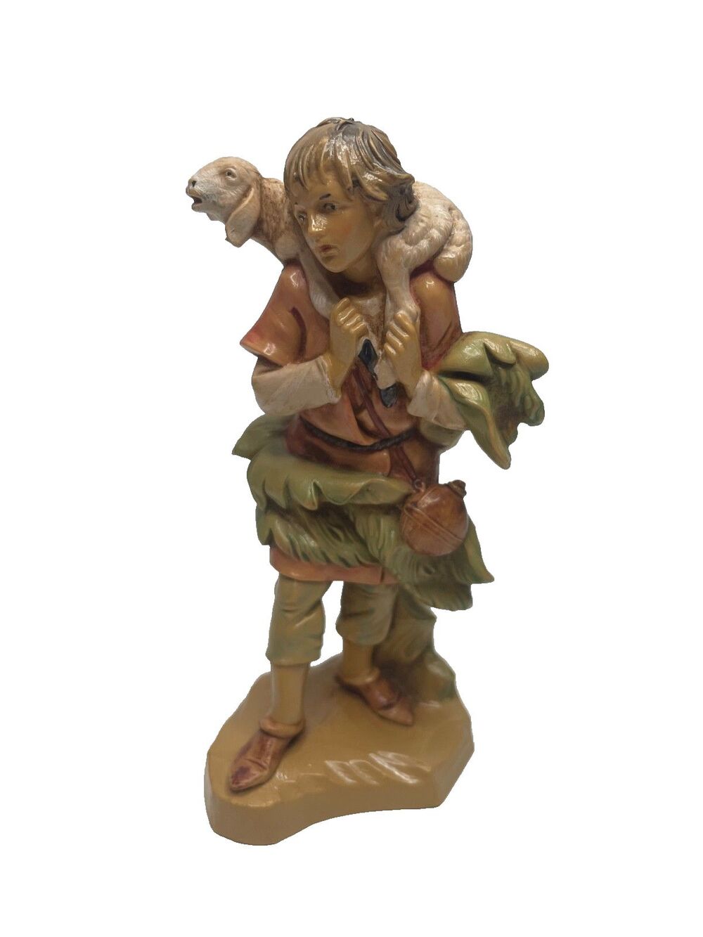 Fontanini Nativity Replacement Shepherd Lamb Gabriel 5" 1992 Italy VTG Boy # 123